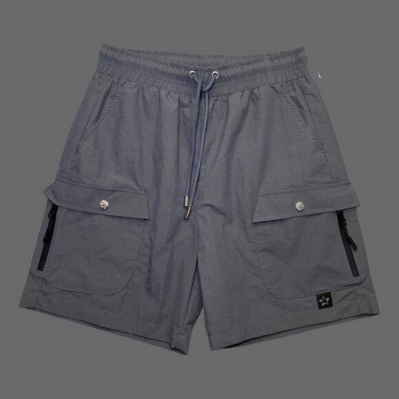 Pythia Tech Cargo Dark Gray Charcoal Mens Shorts Size M EUC - Picture 1 of 9
